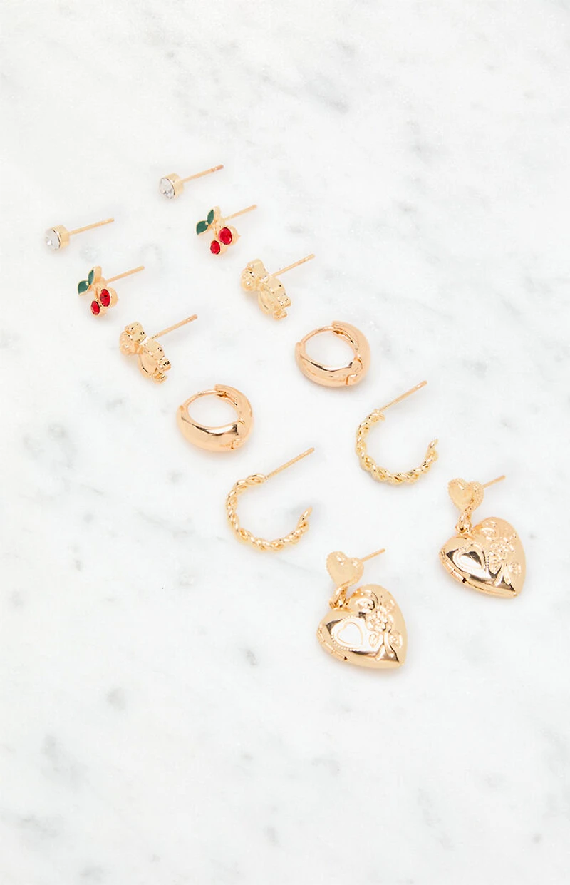 LA Hearts 6 Pack Novelty Earrings