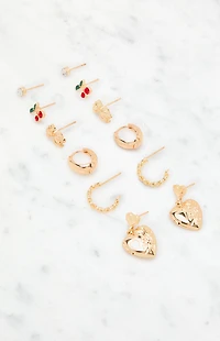 LA Hearts 6 Pack Novelty Earrings