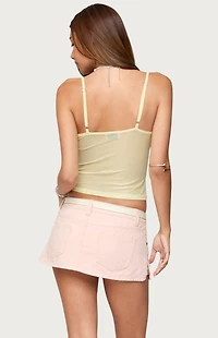 Edikted Alanah Flower Cut Out Mesh Top