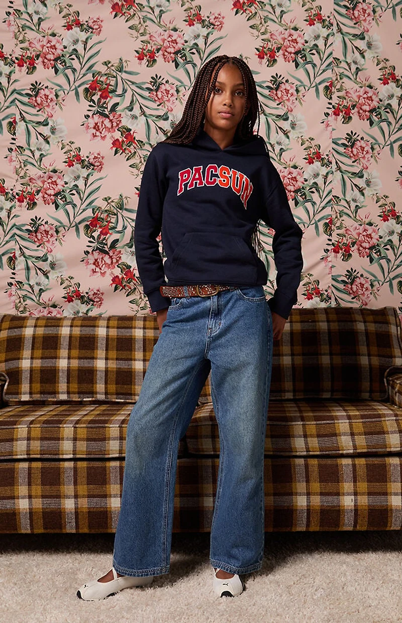 Pacsun Kids Colorblock Embroidered Hoodie