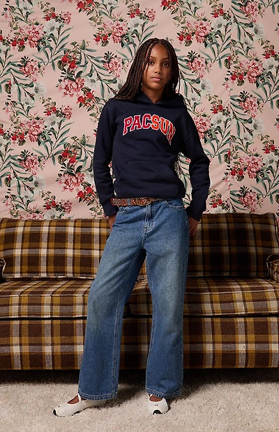 Pacsun Kids Colorblock Embroidered Hoodie