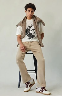 Pacsun Tan Straight Leg Sweatpants