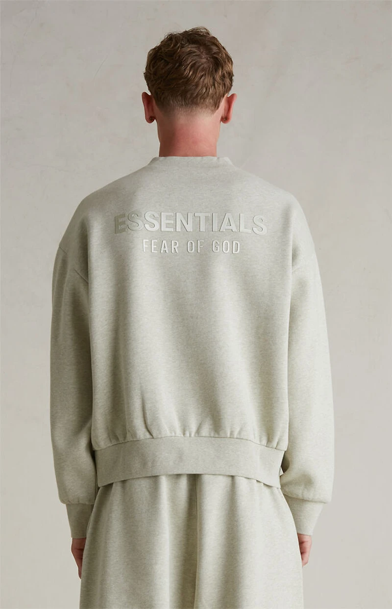 Fear of God ESSENTIALS Heather Stone Classic Fleece Crew Neck Sweatshirt