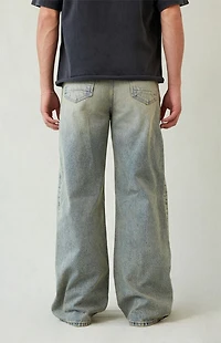 Pacsun Blake Extreme Baggy Jeans Light Blue Tinted