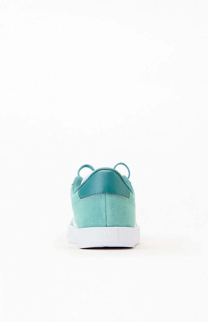 adidas Kids Green & White VL Court 3.0 Shoes