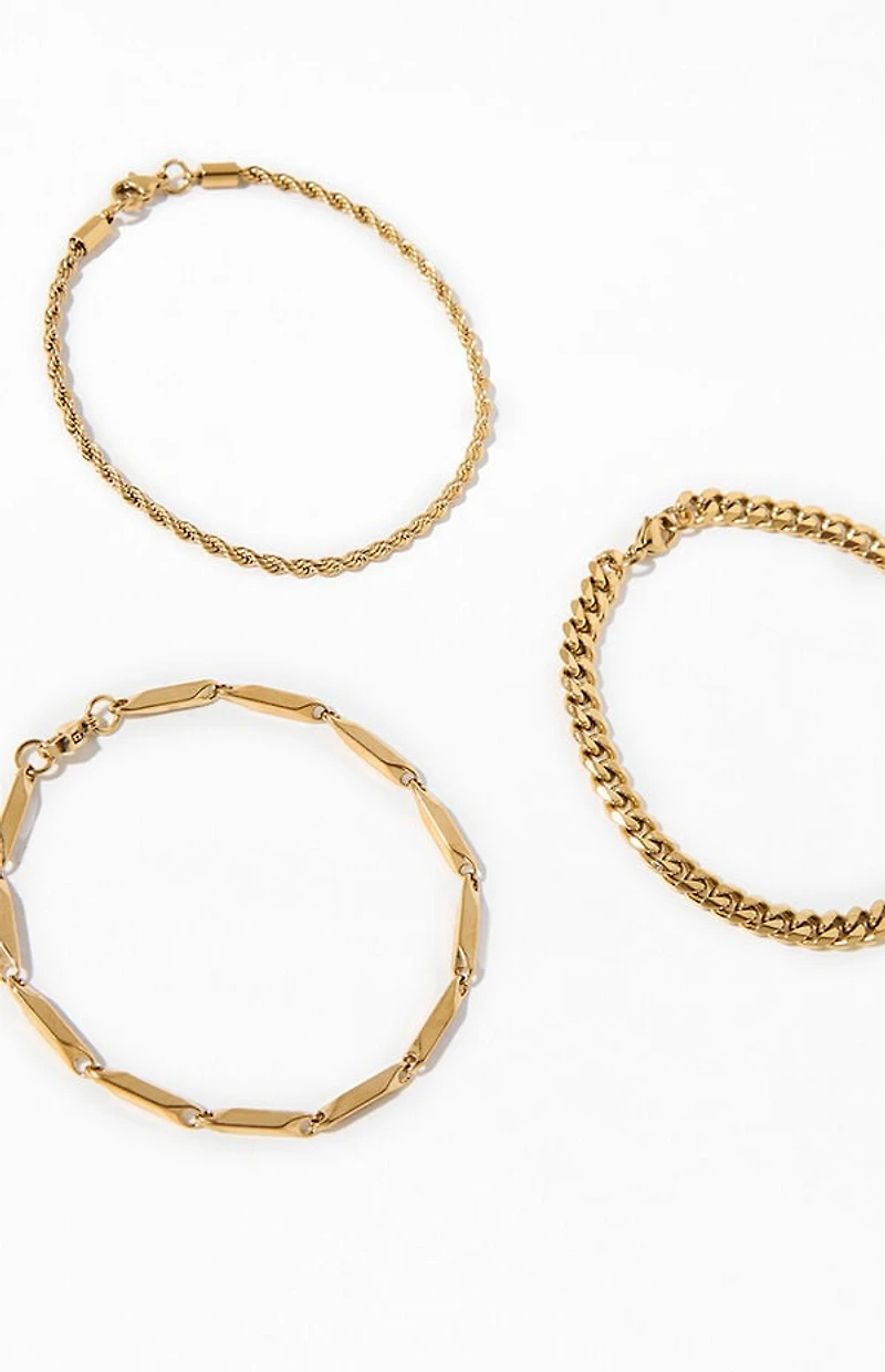 Pacsun 3 Pack Gold Bracelets