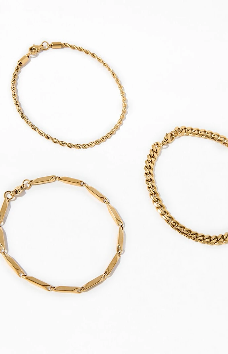 Pacsun 3 Pack Gold Bracelets