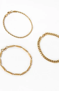 Pacsun 3 Pack Gold Bracelets