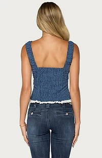 Edikted Zeffie Gingham Tie Top