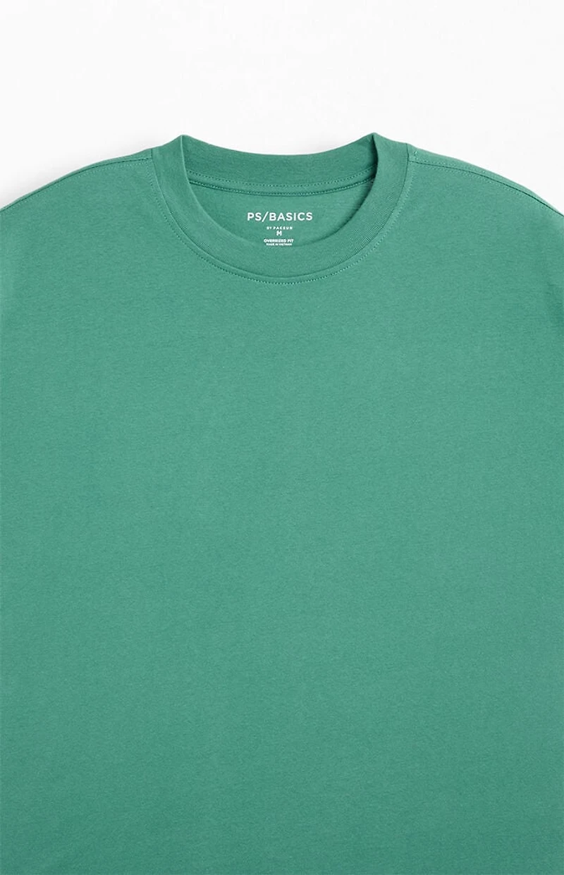 PS Basics Green Basic Oversized T-Shirt