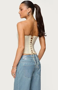 Edikted Vezza Strapless Rhinestone Corset