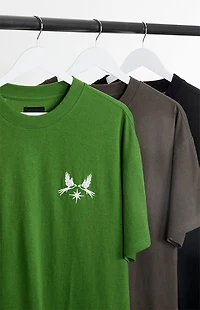 Pacsun 3 Pack Solid Color Embroidered T-Shirts