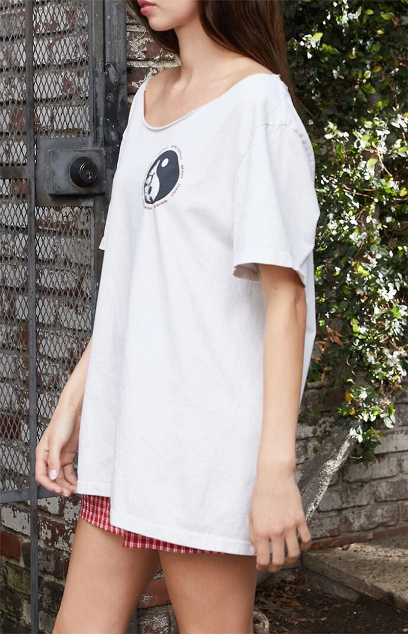 John Galt Surf Hawaii Oversized Off The-Shoulder T-Shirt