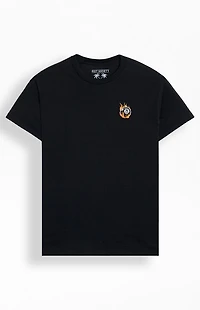Riot Society Flame 8 Ball Embroidered T-Shirt