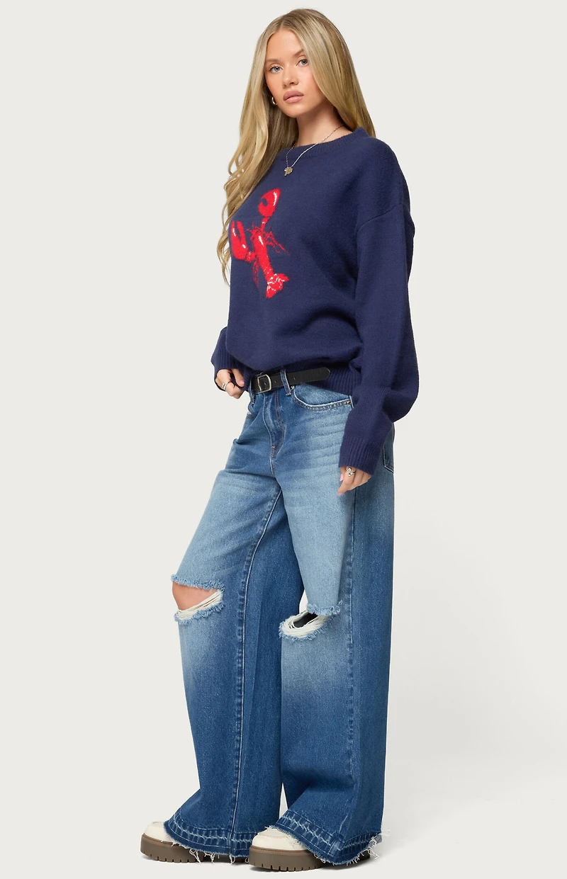 Edikted Don't Be Shellfish Knit Sweater