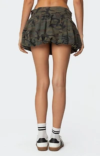 Edikted Camo Belted Bubble Mini Skort