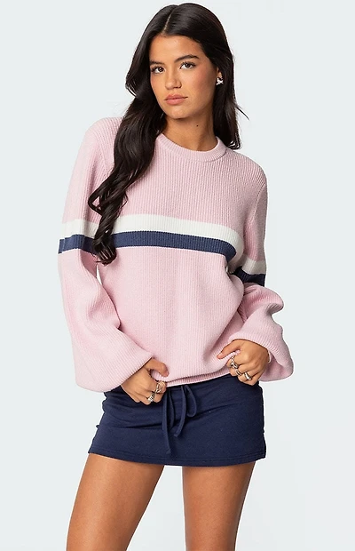 Edikted Nautical Striped Oversized Sweater