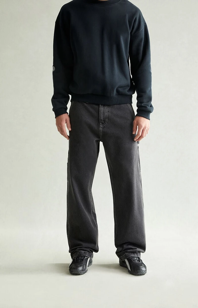 Pacsun Dylan Baggy Jeans Carpenter Contrast Stitch Black