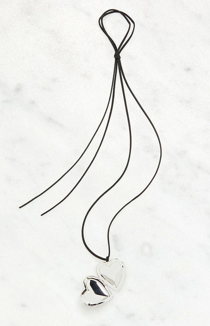 John Galt Heart Charm Rope Necklace