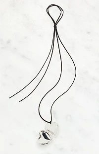 John Galt Heart Charm Rope Necklace