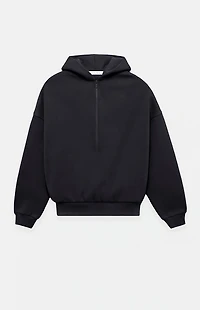 Fear of God ESSENTIALS Black Property Lounge Half Zip Hoodie