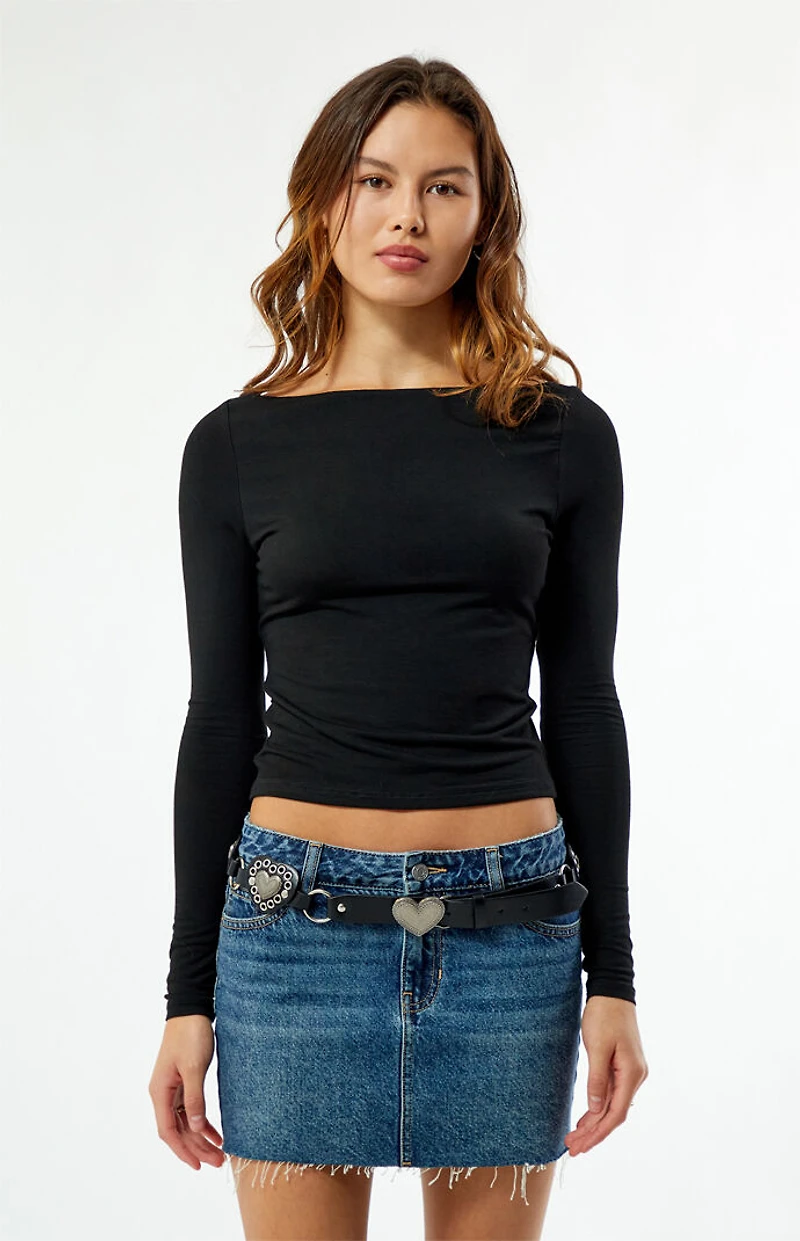 Your Favorite Shaina Long Sleeve Boat Neck Top