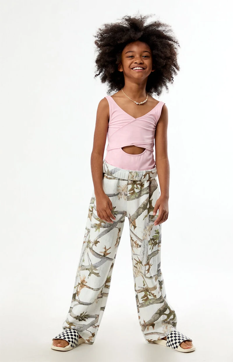 Pacsun Kids Pink Cutout One Piece Swimsuit