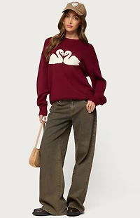 Edikted Swan Oversized Knit Sweater