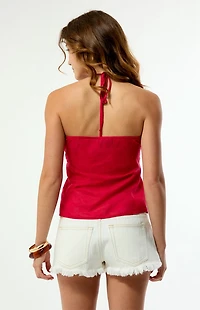 Your Favorite Sadie Button Front Halter Top