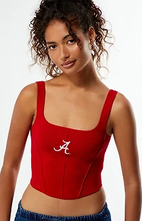 HYPE & VICE Alabama Crimson Tide Knit Corset Top