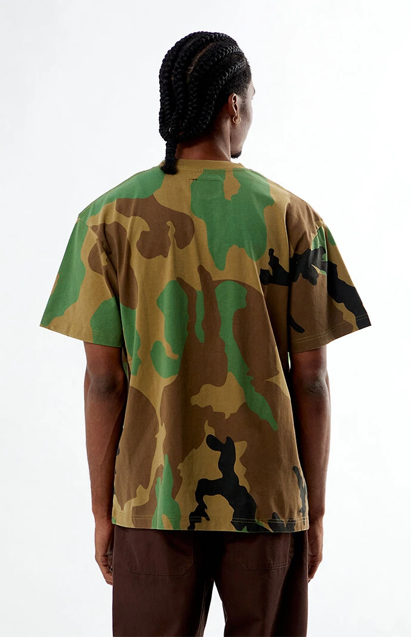 Pacsun Washed Camo Animal T-Shirt