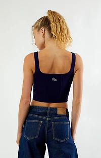 HYPE & VICE Michigan Wolverines Knit Corset Top