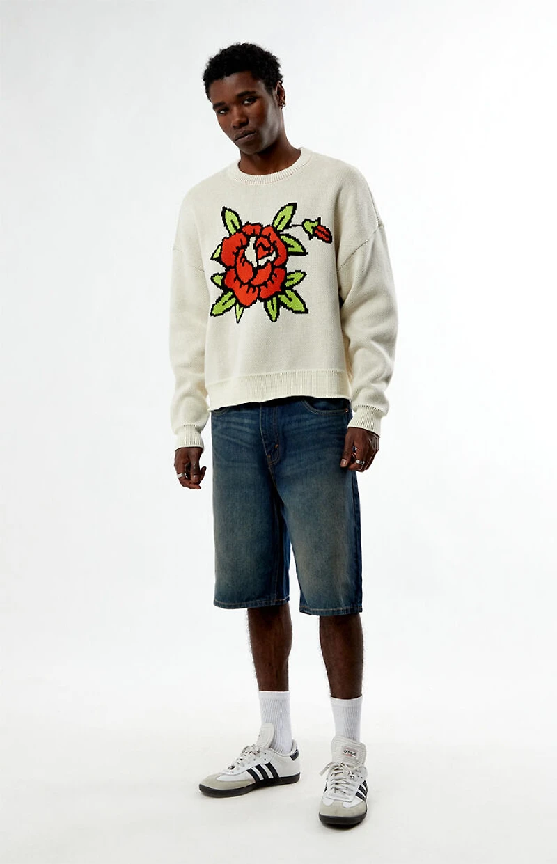 Pacsun Rose Crew Neck Sweater
