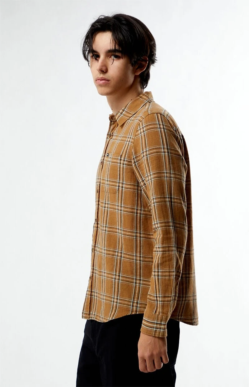 Brixton Charter Linen Blend Plaid Shirt