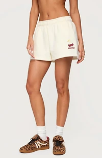 Edikted Cherry Babe Sweat Shorts
