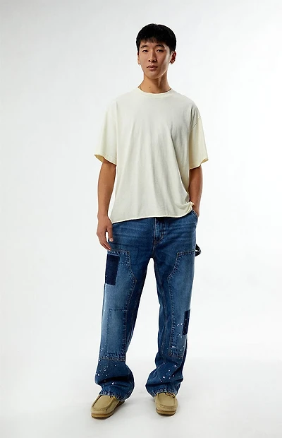 GUESS Originals Medium Blue Paneled Carpenter Jeans