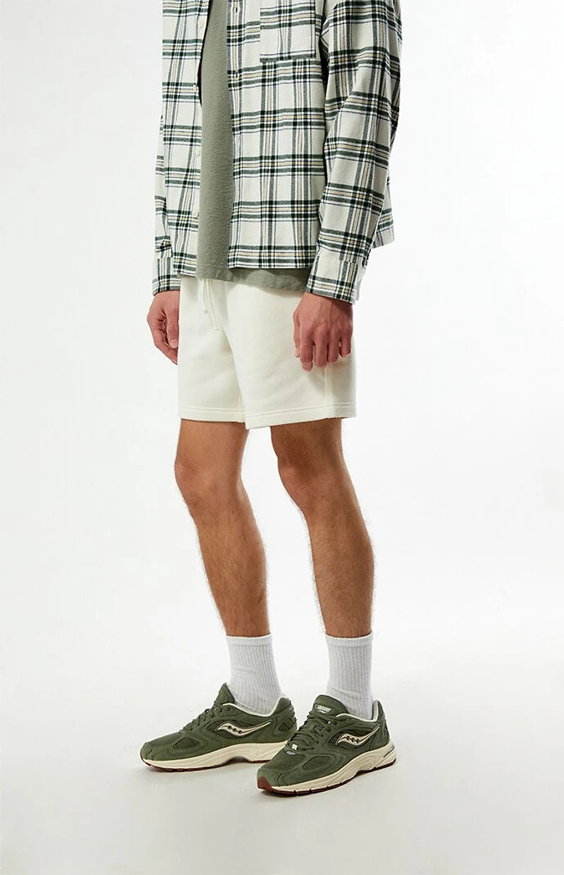 Pacsun Fleece Cream Sweat Shorts