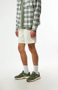 Pacsun Fleece Cream Sweat Shorts