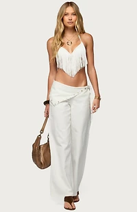 Edikted Kienna Fringed Bra Top