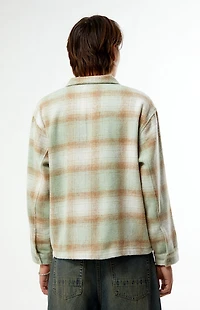 MUSEUM OF PEACE & QUIET Wordmark Zip Up Long Sleeve Shirt