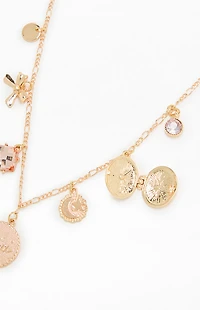 LA Hearts Oui Charm Necklace