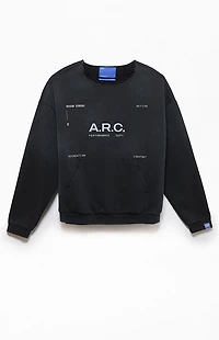 A.R.C. Black Vintage Wash Heavyweight Fleece Cutoff Sweatshirt