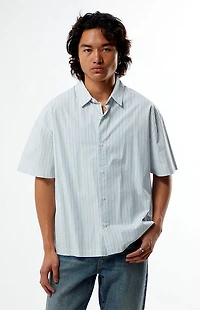 Pacsun Blue Striped Boxy Shirt