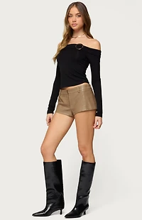 Edikted Mazi Foldover Gathered Ring Top