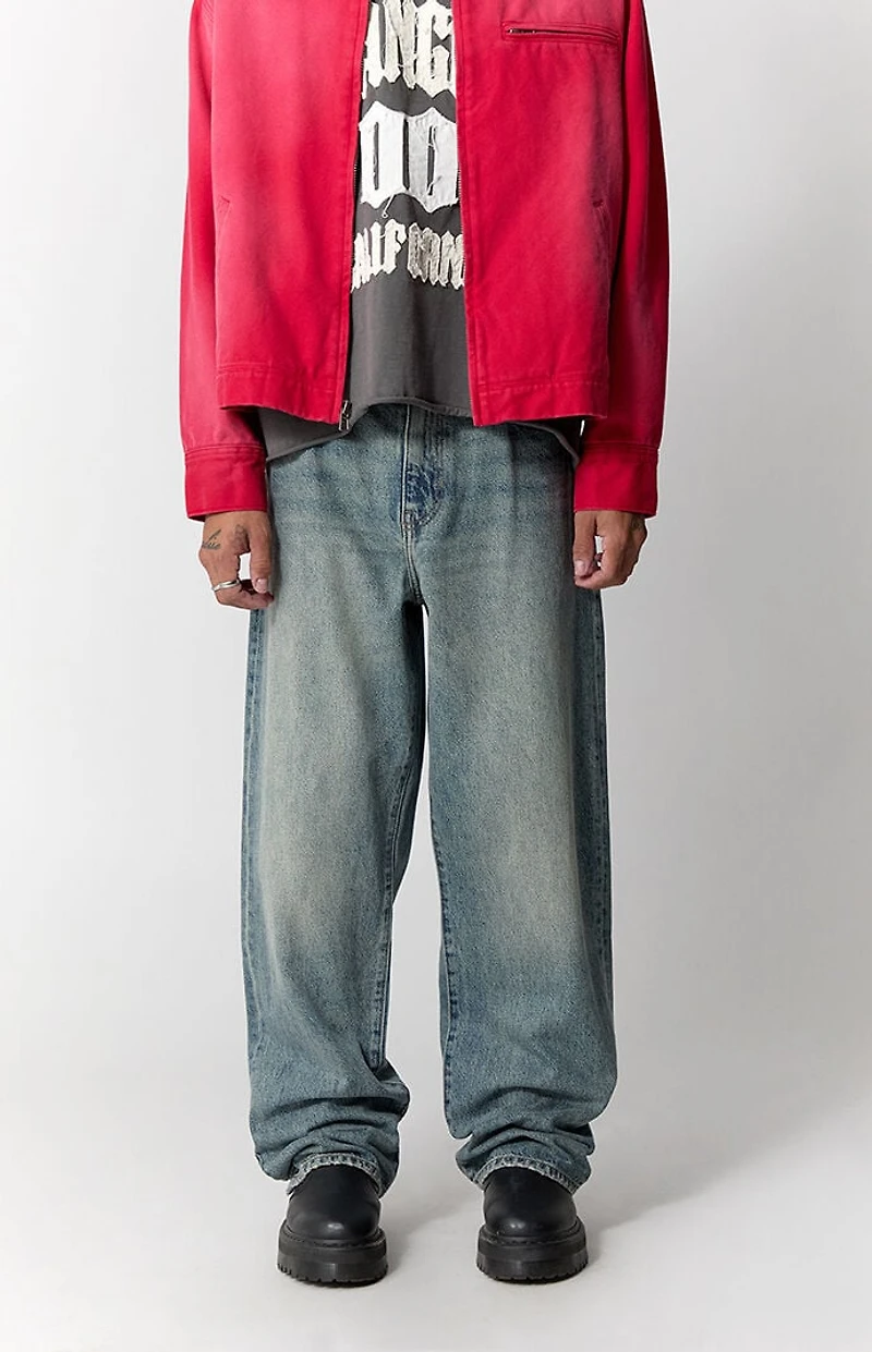 Pacsun Dylan Baggy Jeans Clean Medium Blue