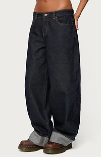 Edikted Kella Extra Oversized Low Rise Jeans