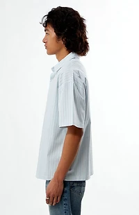 Pacsun Blue Striped Boxy Shirt