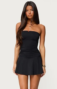 Edikted Evonna Strapless Flared Romper