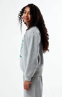 Pacsun Kids Pickleball Champions Heather Grey Crew Neck Sweatshirt