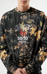 Pacsun Human 5050 Camo Cropped Long Sleeve T-Shirt